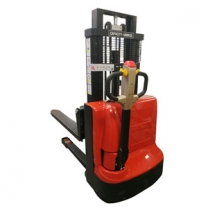 1.5 ton Walking full electric stacker truck?automatic lifting hydraulic stacker