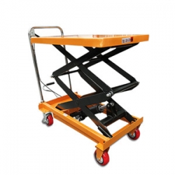 300kg Small manual hydraulic lifting platform car mobile work platform