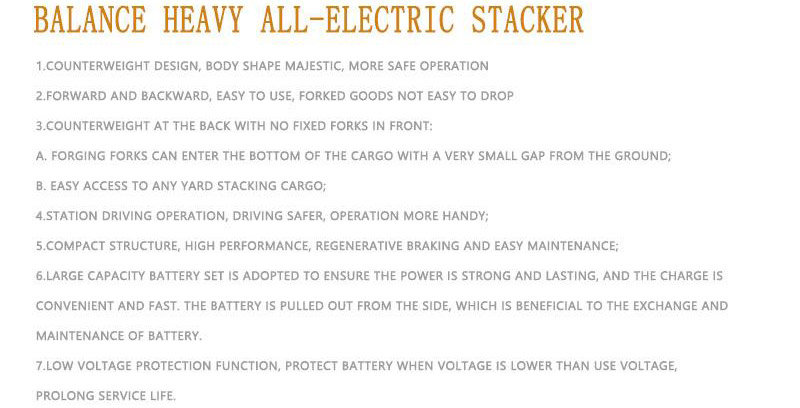 Counterbalance Walkie Stacker